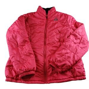 Gerry Jacket Women Medium Coat Pink Red Full Zip Puffer Winter Polyester Outdoor